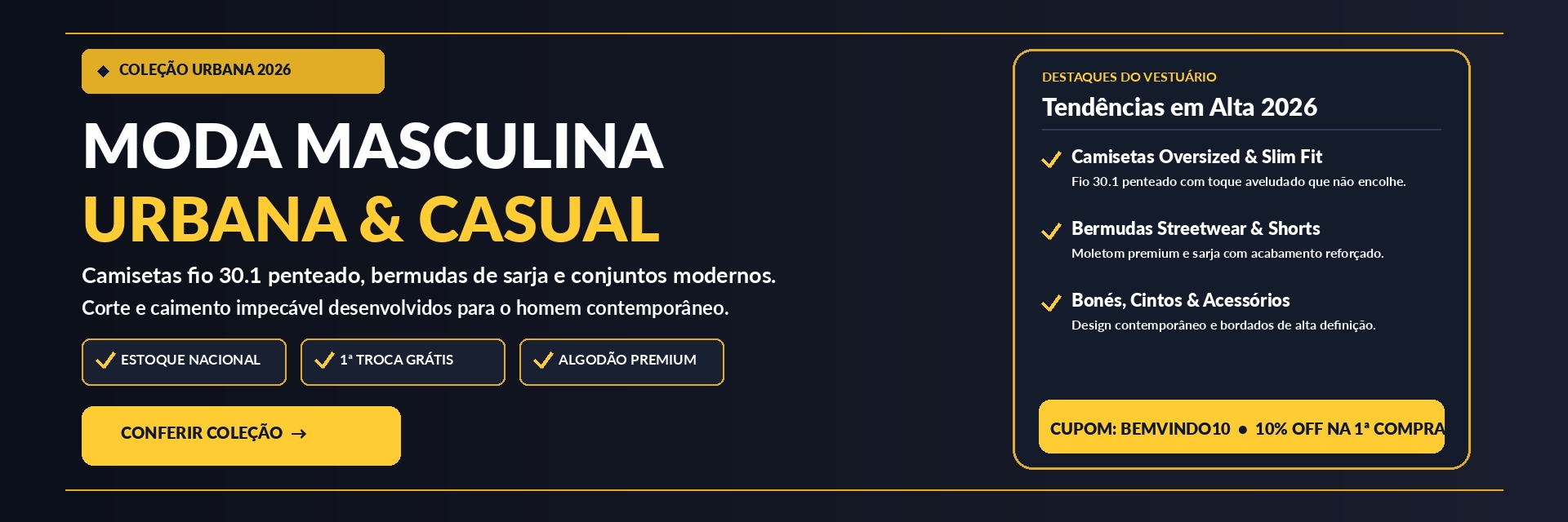 Moda Masculina - Urbana & Casual 2026