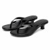 Tamanco Feminino Salto Baixo Kitten Heel Chinelo Preto Confortável Tendência