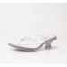 Tamanco Feminino Salto Baixo Kitten Heel Chinelo Preto Confortável Tendência