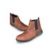 BOTINA CARAMELO MASCULINA COURO LEGÍTIMO CHELSEA - BOTA SOCIAL CASUAL ELÁSTICO