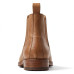 BOTINA CARAMELO MASCULINA COURO LEGÍTIMO CHELSEA - BOTA SOCIAL CASUAL ELÁSTICO