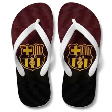 Chinelo Masculino Barcelona Dourado, Vinho e Preto