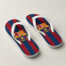 Chinelo Masculino Barcelona Listrado Azul e Vermelho