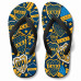 Chinelo Masculino Boca Juniors Grafite de Escudos Azul e Amarelo