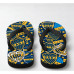 Chinelo Masculino Boca Juniors Grafite de Escudos Azul e Amarelo