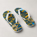 Chinelo Masculino Boca Juniors Grafite de Escudos Azul e Amarelo