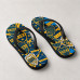 Chinelo Masculino Boca Juniors Grafite de Escudos Azul e Amarelo