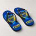 Chinelo Masculino Boca Juniors Escudo Central Azul e Amarelo