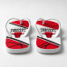 Chinelo Masculino Chicago Bulls Court Branco, Vermelho e Preto Chinelo Masculino Chicago Bulls Court Branco, Vermelho e Preto