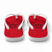 Chinelo Masculino Chicago Bulls Doodle Vermelho e Preto