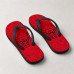 Chinelo Masculino Chicago Bulls Doodle Vermelho e Preto