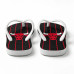 Chinelo Masculino Chicago Bulls Pinstripe Preto e Vermelho
