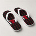 Chinelo Masculino Chicago Bulls Pinstripe Preto e Vermelho