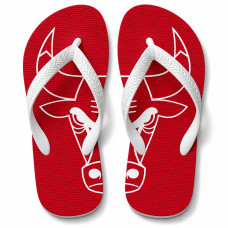 Chinelo Masculino Chicago Bulls Giant Red Vermelho e Branco