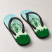Chinelo Masculino Boston Celtics Skyline Verde e Azul Claro
