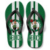 Chinelo Masculino Boston Celtics Stripes Verde e Branco