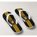 Chinelo Masculino Chelsea Black & Gold Stripes Chinelo Masculino Chelsea Black & Gold Stripes