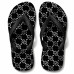 Chinelo Feminino Gucci Black White
