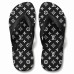 Chinelo Feminino LV Black White