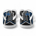 Chinelo Masculino Dallas Cowboys Pinstripe Preto e Azul