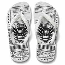 Chinelo Masculino D.C. United 25 Years Edição Comemorativa Preto e Branco