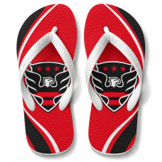 Chinelo Masculino D.C. United Curve Vermelho, Preto e Branco