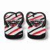 Chinelo Masculino D.C. United Stripes Branco, Vermelho e Preto