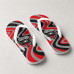 Chinelo Masculino D.C. United Swirl Vermelho, Preto e Cinza