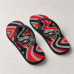 Chinelo Masculino D.C. United Swirl Vermelho, Preto e Cinza