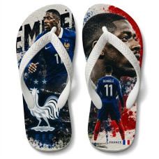 Chinelo Masculino Dembélé França Camisa 11 – Estampa Galo Francês