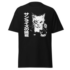 Camiseta Masculina Gato Japonês – Anime Streetwear