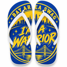 Chinelo Masculino Golden State Warriors Bay Area Swag Azul e Amarelo
