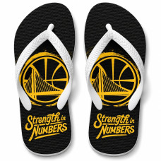 Chinelo Masculino Golden State Warriors Brush Strength In Numbers Preto e Amarelo