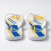 Chinelo Masculino Golden State Warriors Diagonal Branco, Azul e Amarelo