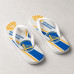 Chinelo Masculino Golden State Warriors Diagonal Branco, Azul e Amarelo