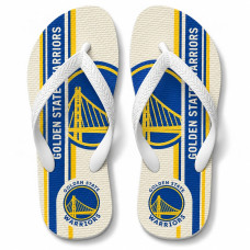 Chinelo Masculino Golden State Warriors Stripes Branco, Azul e Amarelo