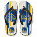Chinelo Masculino Golden State Warriors Stripes Branco, Azul e Amarelo