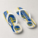 Chinelo Masculino Golden State Warriors Stripes Branco, Azul e Amarelo