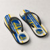 Chinelo Masculino Golden State Warriors Stripes Branco, Azul e Amarelo