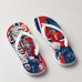 Chinelo Masculino Erling Haaland Noruega Blueprint Vermelho e Azul