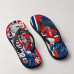 Chinelo Masculino Erling Haaland Noruega Blueprint Vermelho e Azul