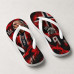 Chinelo Masculino Erling Haaland Noruega Viking Vermelho e Preto