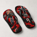 Chinelo Masculino Erling Haaland Noruega Viking Vermelho e Preto