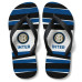 Chinelo Masculino Inter de Milão Listrado Azul Preto e Branco