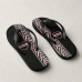 Chinelo Masculino Inter Miami Geo Chevron Preto e Rosa