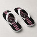 Chinelo Masculino Inter Miami Vertical Stripe Preto e Rosa
