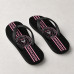 Chinelo Masculino Inter Miami Vertical Stripe Preto e Rosa