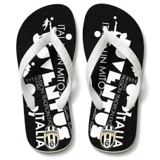 Chinelo Masculino Juventus Itália Preto e Branco