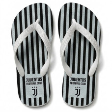 Chinelo Masculino Juventus Listrado Preto e Branco