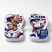 Chinelo Masculino Harry Kane Inglaterra Collage Azul, Vermelho e Branco